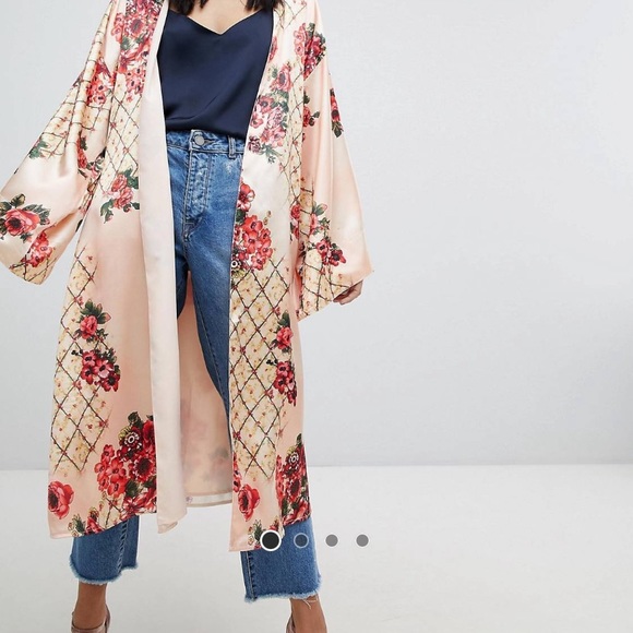 ASOS design printed soft kimono - Picture 4 of 6